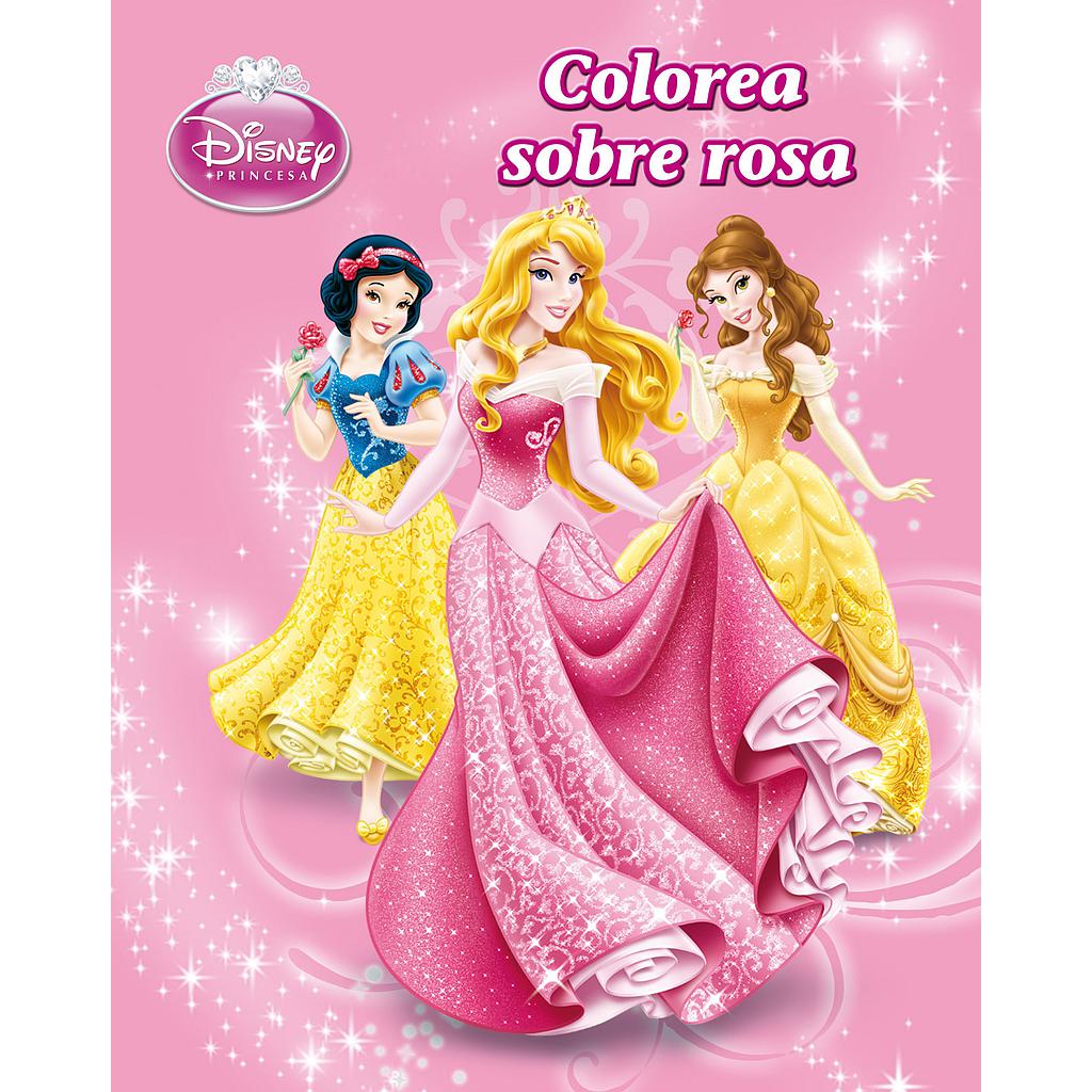 Princesas. Colorea sobre rosa
