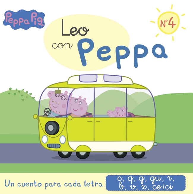 Peppa Pig. Lectoescritura - Leo con Peppa. Un cuento para cada letra: c, q, g, gu, r (sonido suave), b, v, z, ce-ci