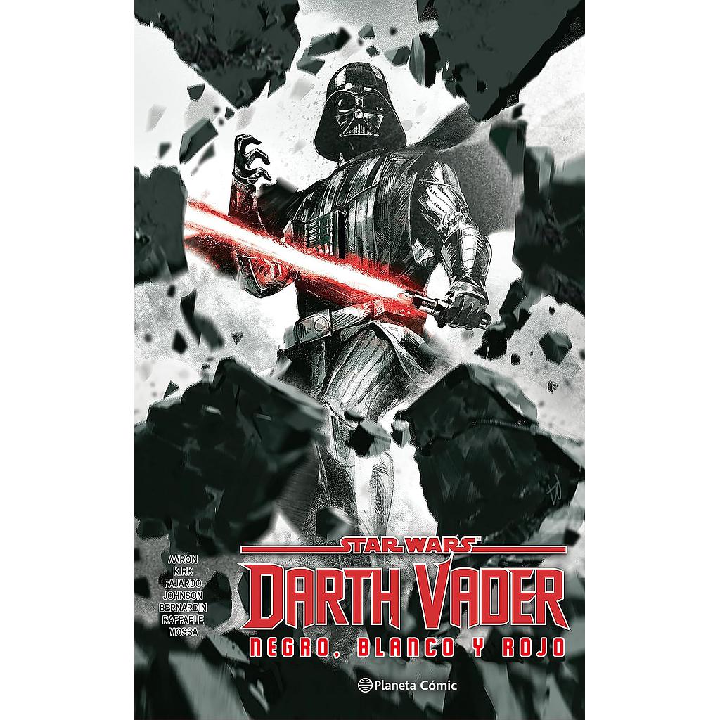 Star wars darth vader: blanco, negro y rojo