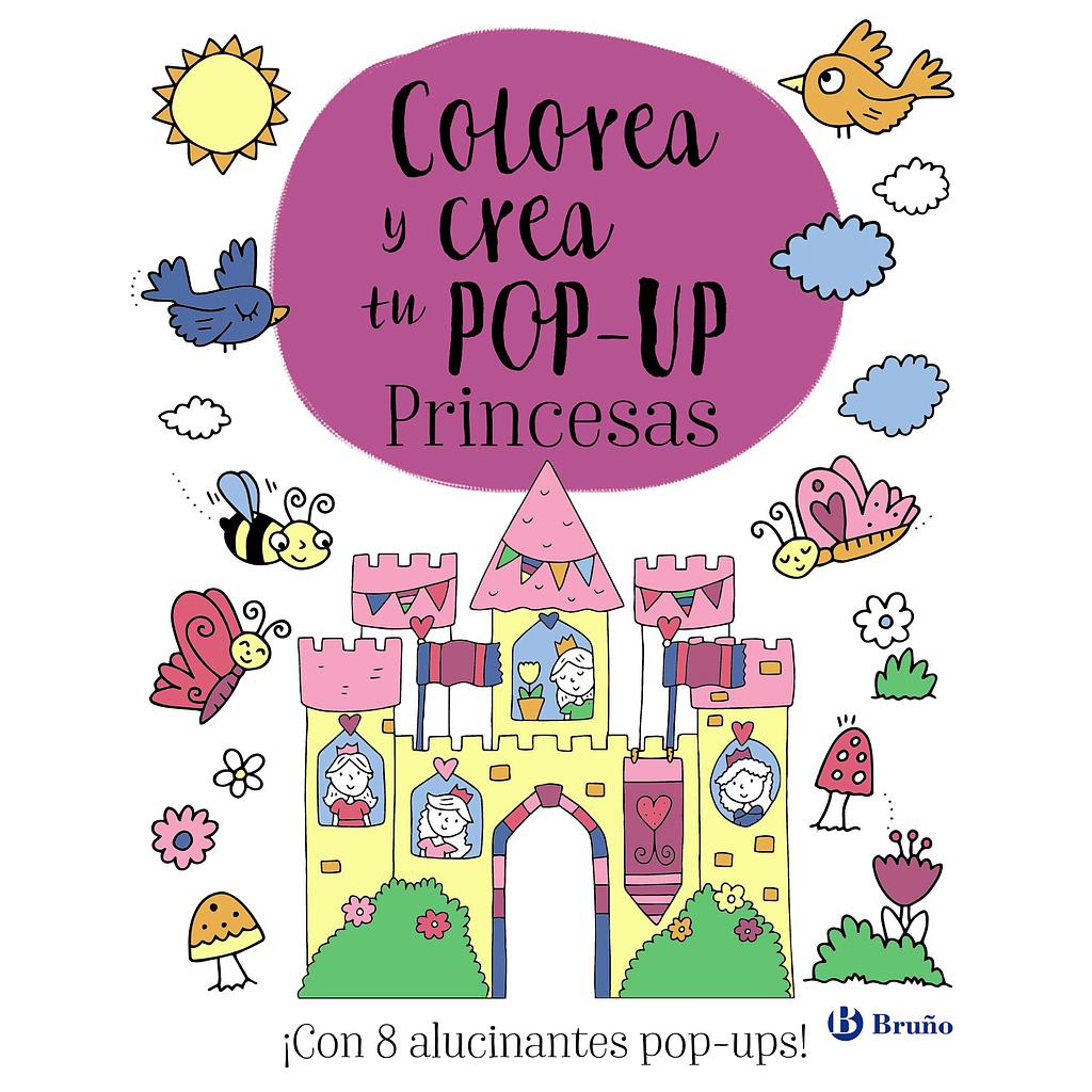 Colorea y crea tu pop-up. Princesas