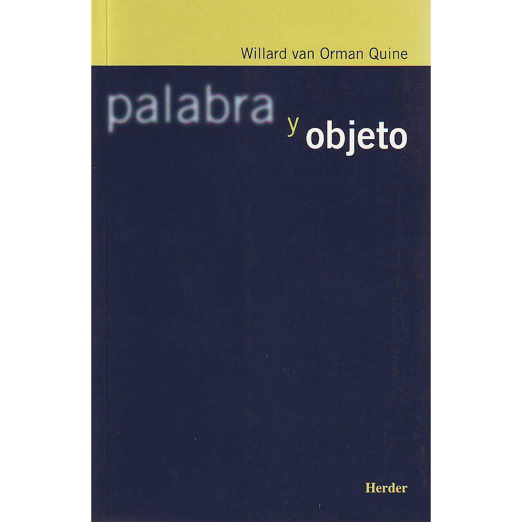 PALABRA Y OBJETO