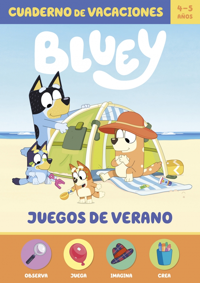 Bluey. Cuaderno de vacaciones - Juegos de verano (4-5 años)
