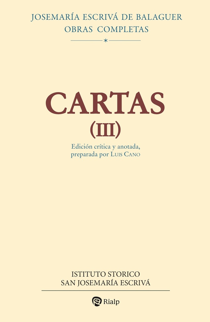 Cartas III (Edición crítico-histórica)