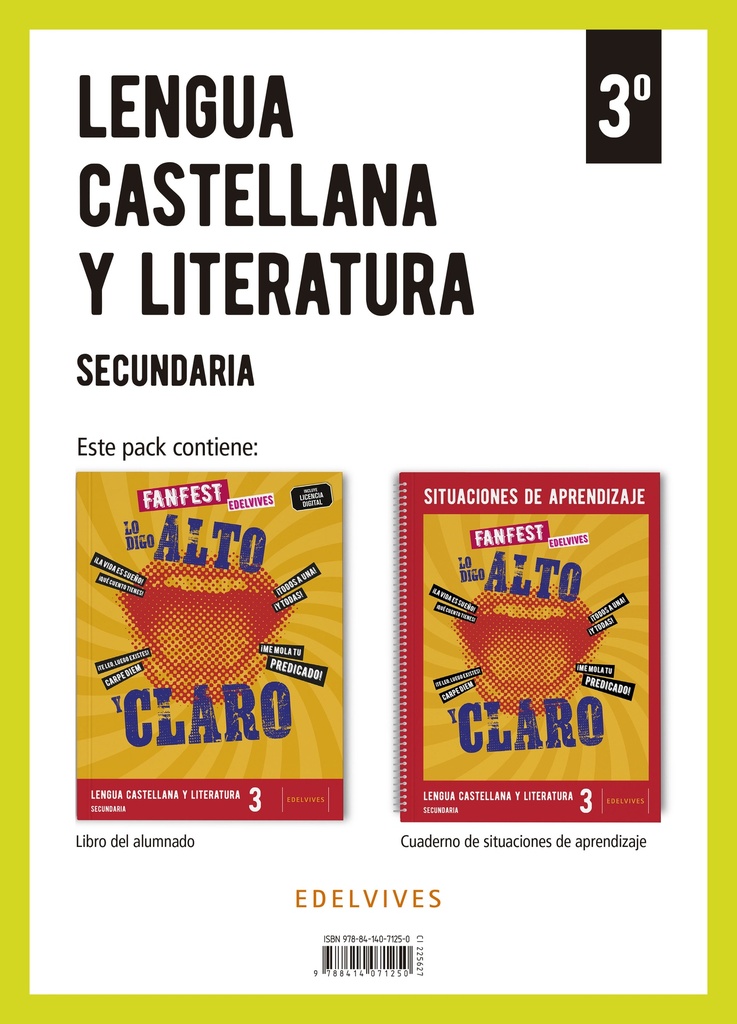 Proyecto: FanFest. Lengua Castellana y Literatura 3 Secundaria. Libro del alumnado + Cuaderno