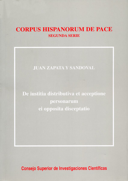 De iustitia distributiva et acceptione personarum ei opposita disceptatio