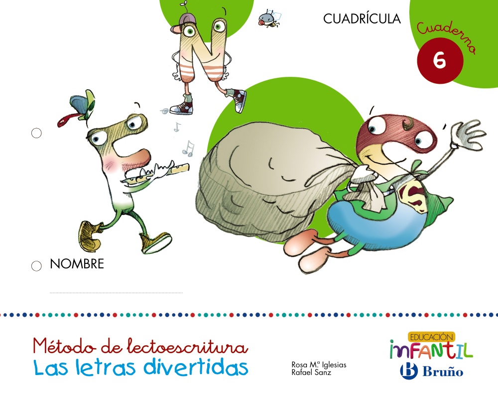 Las letras divertidas Cuadrícula Cuaderno 6