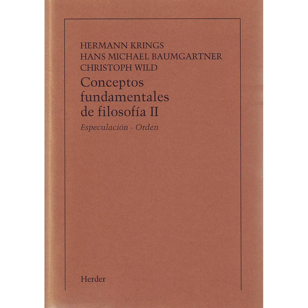Conceptos fundamentales de filosofia, Tomo II
