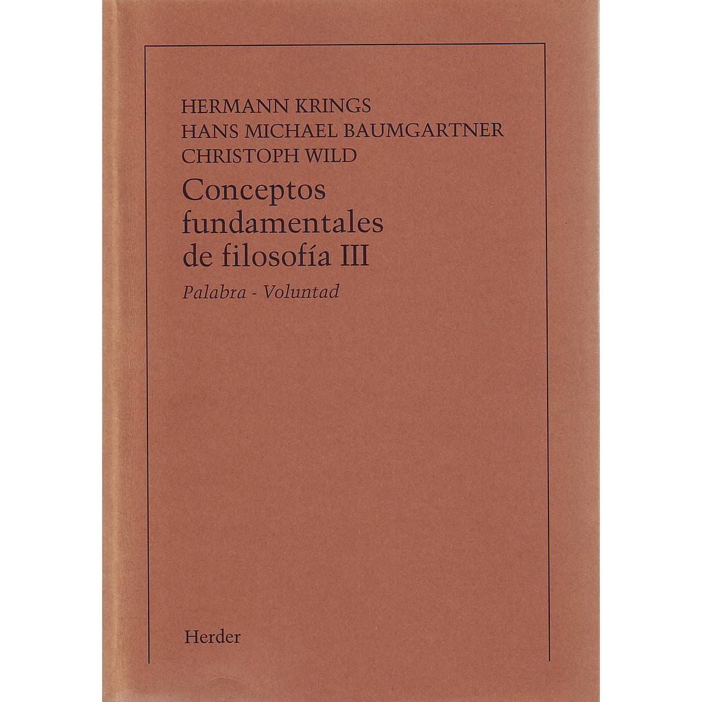 Conceptos fundamentales de filosofia, Tomo III