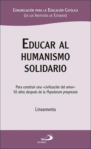 [9788428554350] Educar al humanismo solidario