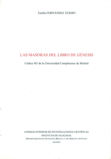 [11058] Las masoras del Libro de Génesis