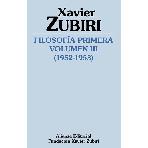 [9788411481410] Filosofía primera (1952-1953). Volumen III