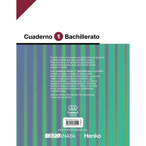 [9788414339114] CUADERNO HENKO 1 BACHILLERATO