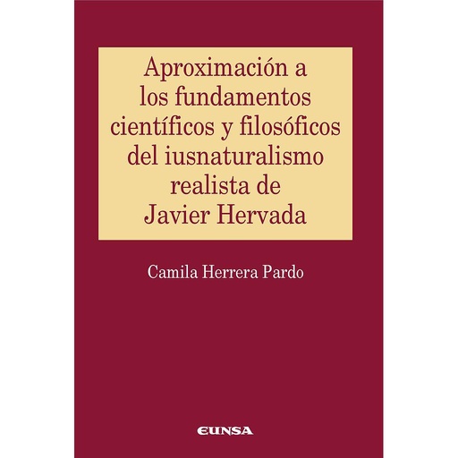 [9788431331214] APROXIMACIÓN A LOS FUNDAMENTOS CIENTÍFICOS Y FILOSÓFICOS DEL IUNSATURALISMO REALISTA DE JAVIER HERVADA