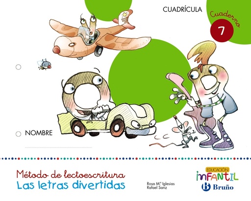 [9788469612576] Las letras divertidas Cuadrícula Cuaderno 7