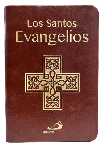Los santos Evangelios  - minibolsillo - piel cruz dorada