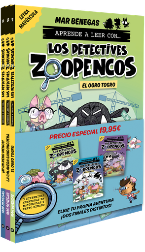 Pack Aprender a leer con... ¡Los Detectives Zoopencos! 7, 8 y 9: En letra MAYÚSC