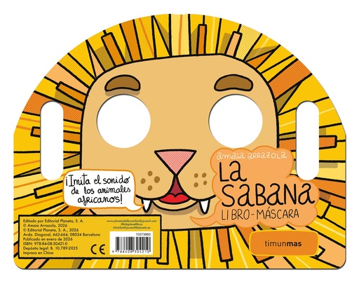 La sabana. Libro-máscara