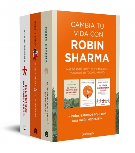 Pack Robin Sharma (Contiene: El monje que vendió su Ferrari|El líder que no tenía cargo|El club de las 5 de la mañana)