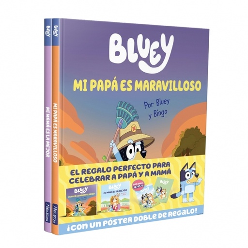 Bluey. Un cuento - ¡Papá y Mamá son geniales! Pack con dos libros de Bluey para regalar el Día del Padre y el Día de la Madre