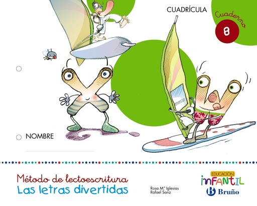 [9788469612583] Las letras divertidas Cuadrícula Cuaderno 8