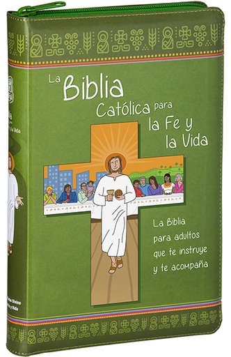 [9788490734216] La Biblia Católica para la Fe y la Vida (símil piel con cremallera)