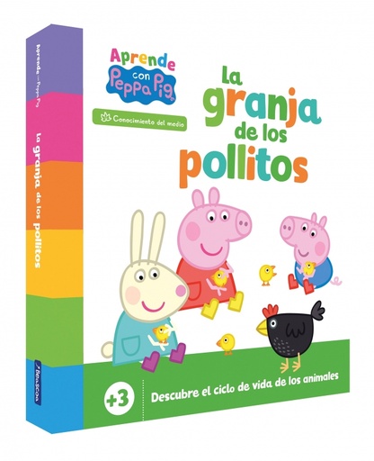 [9788448865740] Peppa Pig. Libro de cartón - Aprende Conocimiento del medio con Peppa Pig. La granja de los pollitos (+3 años)