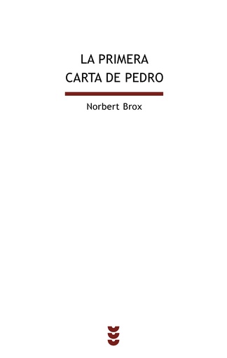 [9788430112227] La primera Carta de Pedro