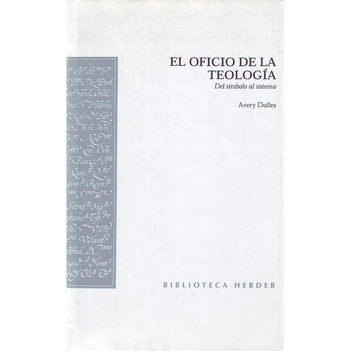 [9788425421402] El oficio de la teología