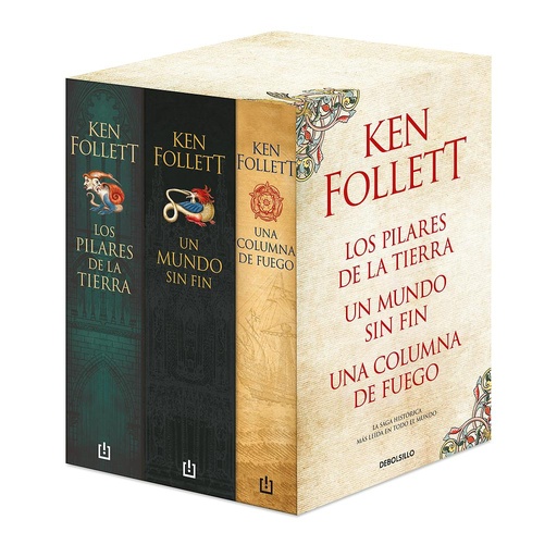 [9788466353823] Trilogía Los pilares de la Tierra (pack con Los pilares de la Tierra | Un mundo sin fin | Una columna de fuego)