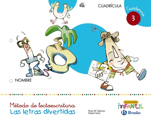 [9788469611326] Las letras divertidas Cuadrícula Cuaderno 3