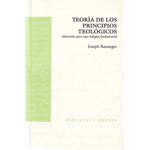 [9788425415111] Teoría de los principios teológicos